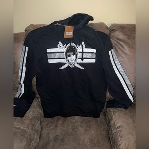 Mens Mitchell & Ness Las Vegas Raiders Hoodie Size:XXL Color:Black Silver NWT